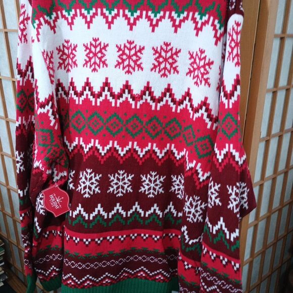 Holiday Time 3XL Cat Christmas Sweater Ugly Xmas Gift Box Funny Drink Holder - Picture 3 of 10